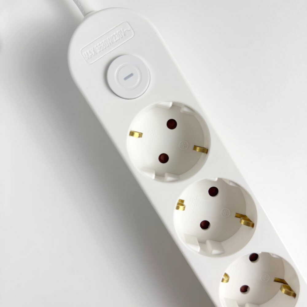Удлинитель АСКО 3р 2м с заземлением USB + Type C белый ( ECO019001001 )